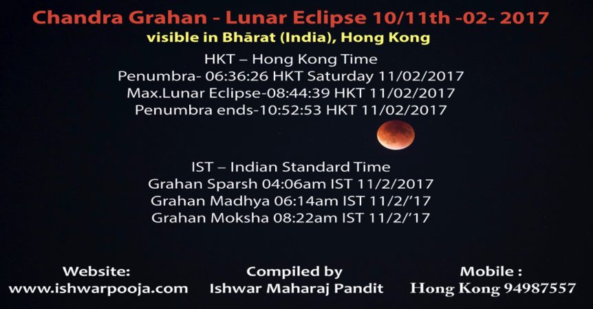 Chandra Grahan Eclipse 10 - 11 Feb 2017