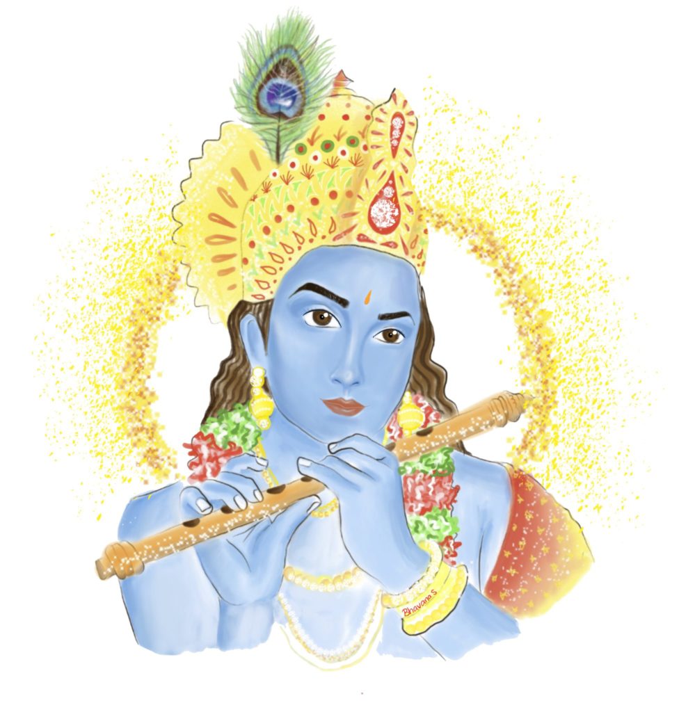 Sri Krishna Janamashtmi Krishna Bansidhar Image by Bhavana Sharma