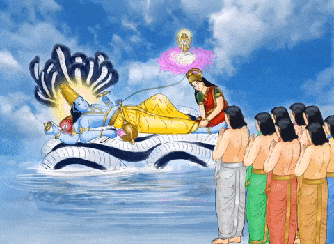 Lord Vishnu & Goddess Mahalakshmi